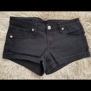 Black denim Vans shorts size 9